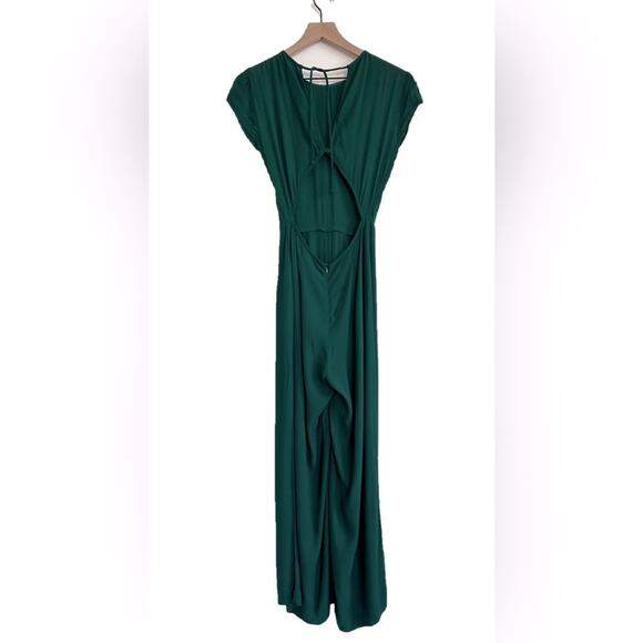 Reformation Mayer Jumpsuit in Emerald Green Size 2 - Picture 10 of 12